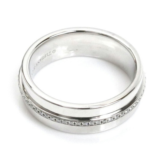 TIFFANY 18k Silver Diamond Ring - Picture 4 of 7